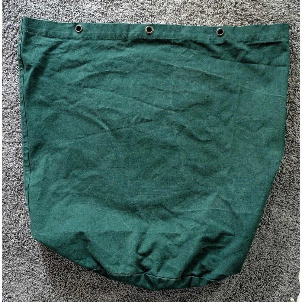 G.H. Bass Heavy Canvas Duffle Sling Camp Bag Laundry Sack Green Military Core